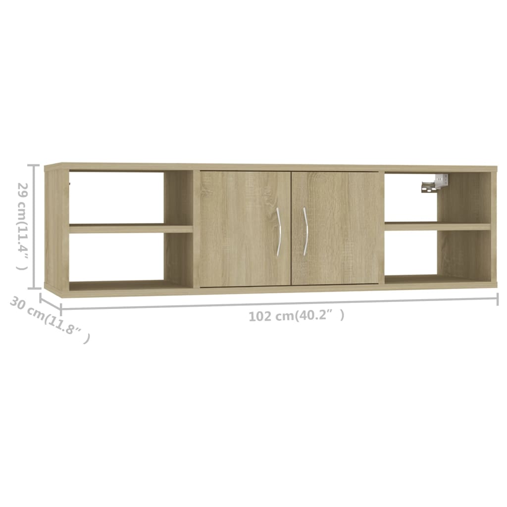 Wandregal Weiß 102x30x29 cm Holzwerkstoff