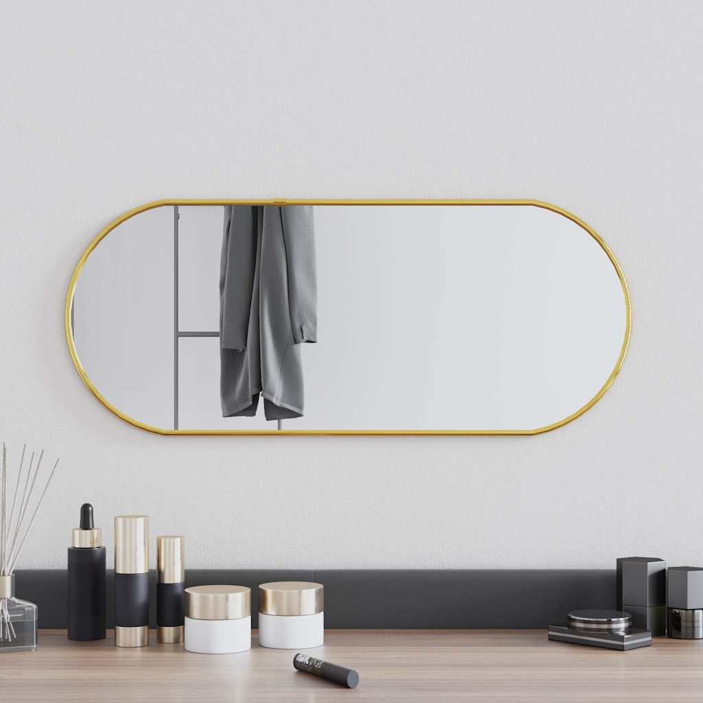 Wandspiegel Silbern 50x20 cm Oval