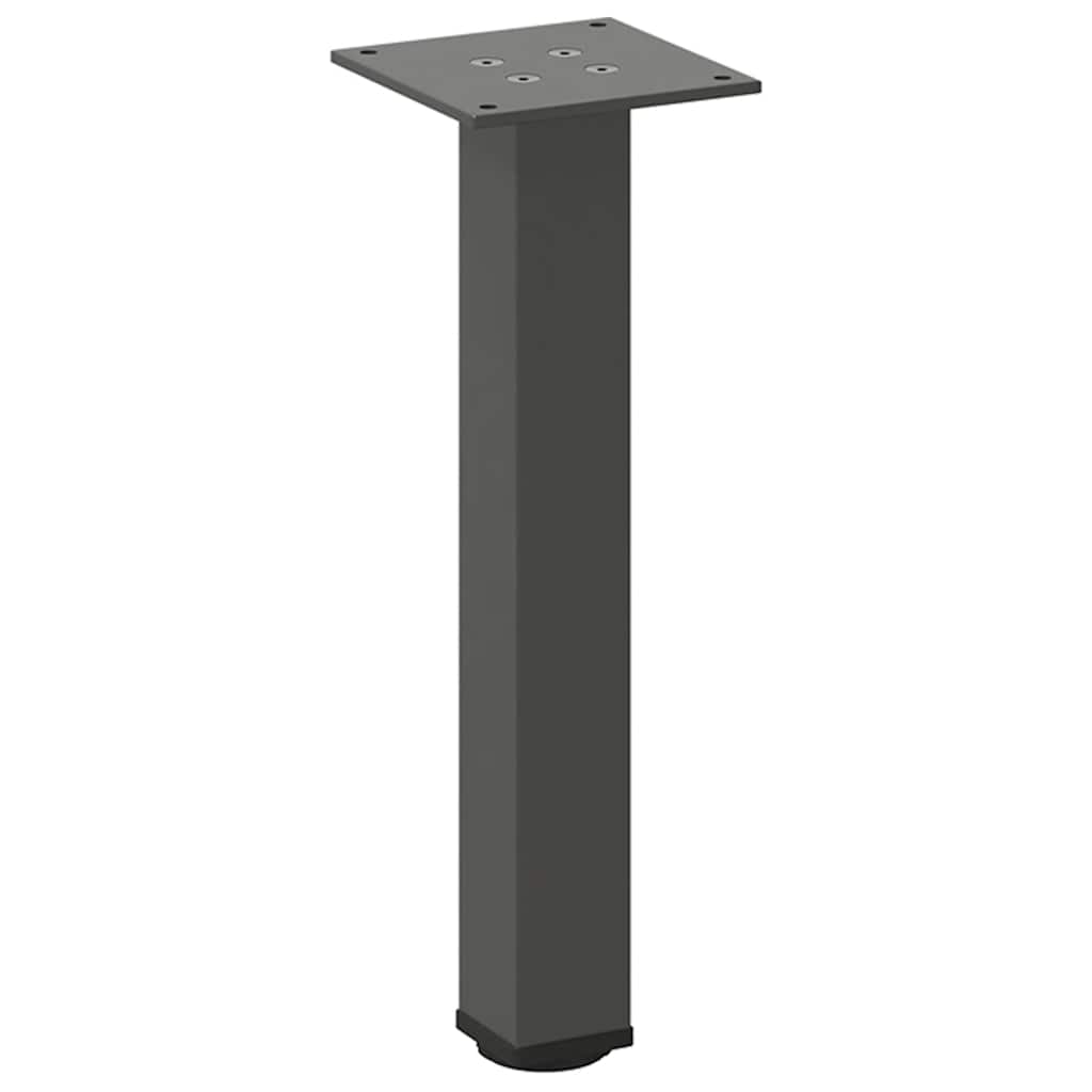 Bartischbeine 4 Stk. Schwarz 100-102 cm Stahl
