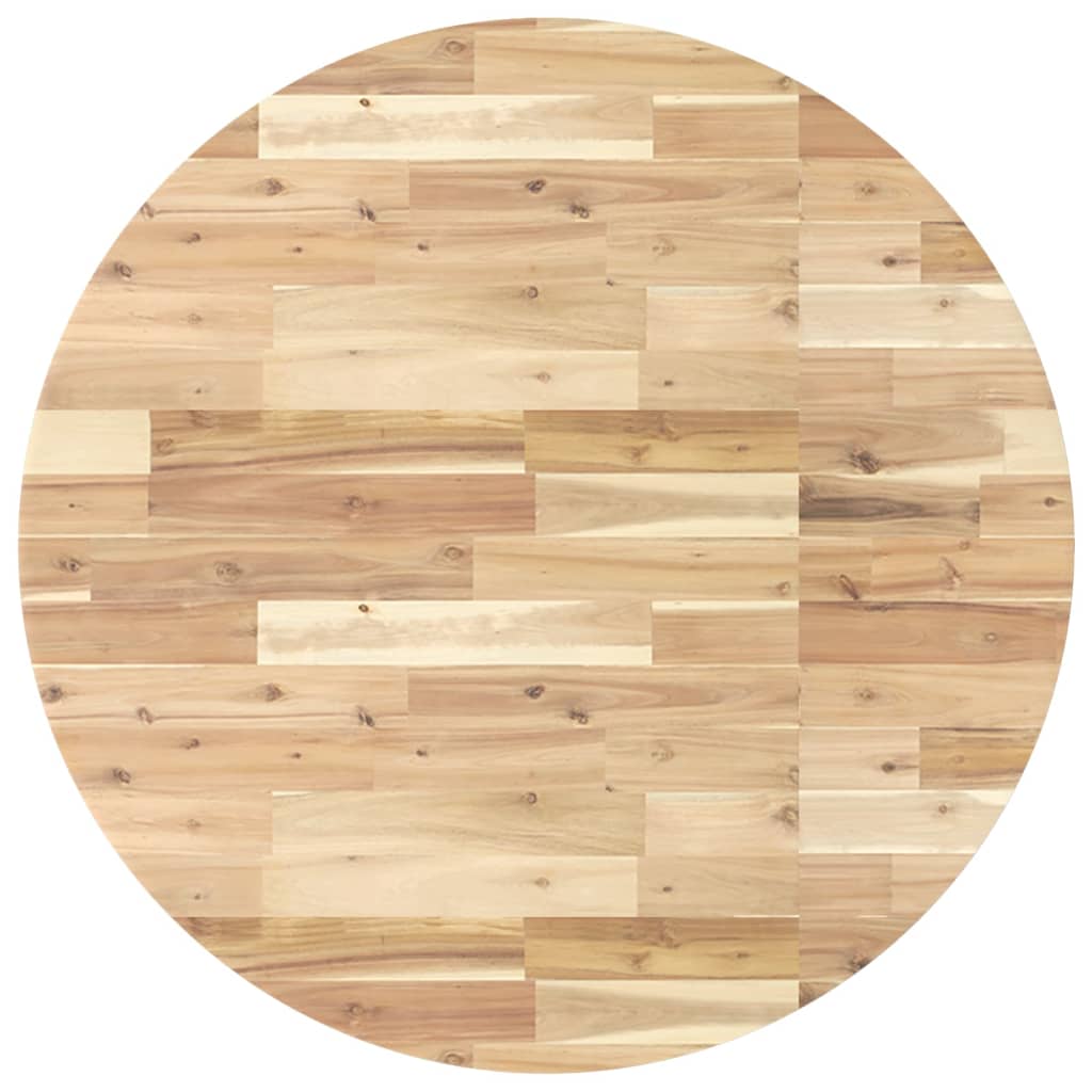 Tischplatte Rund Ø40x2 cm Massivholz Akazie