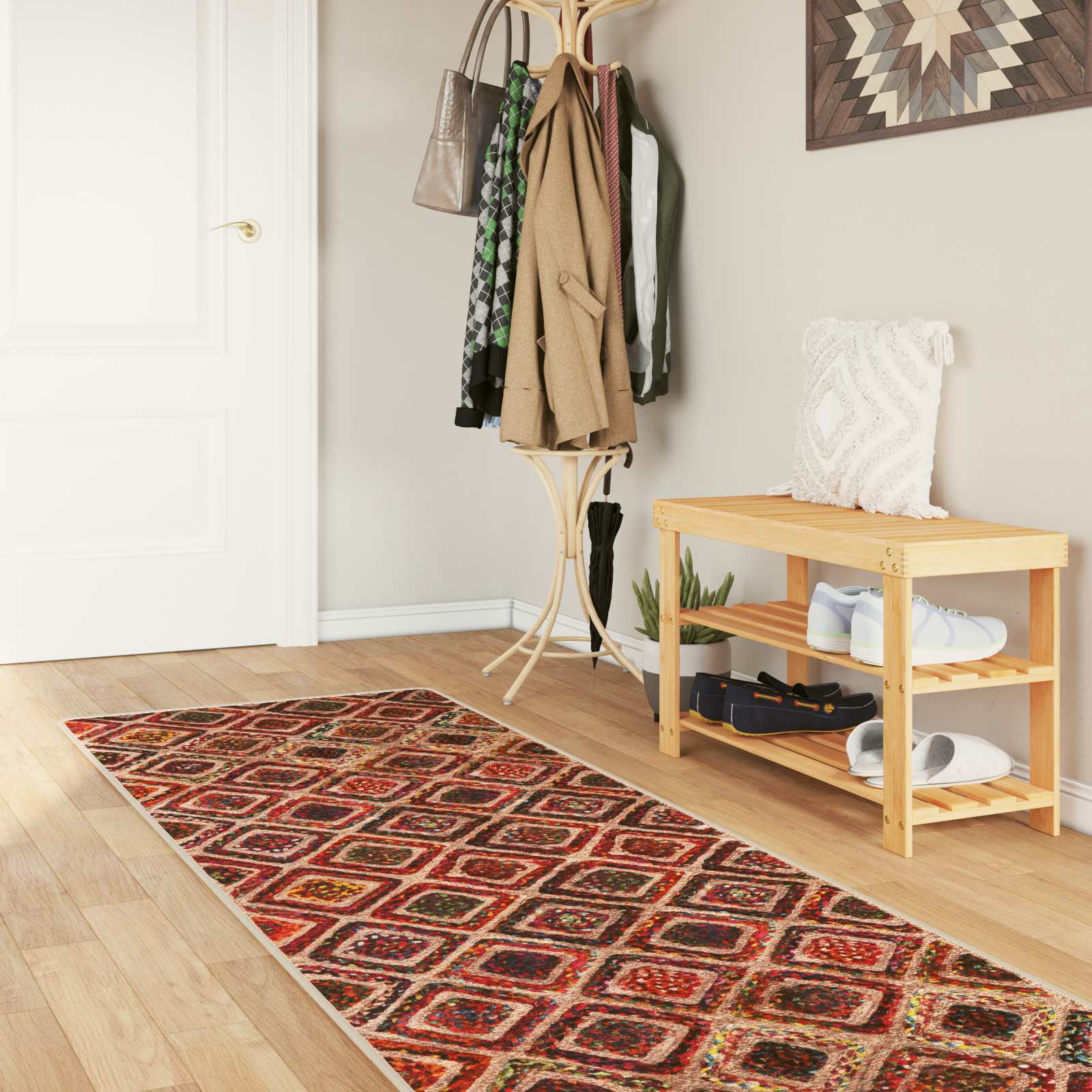 Teppich Waschbar Mehrfarbig 160x230 cm