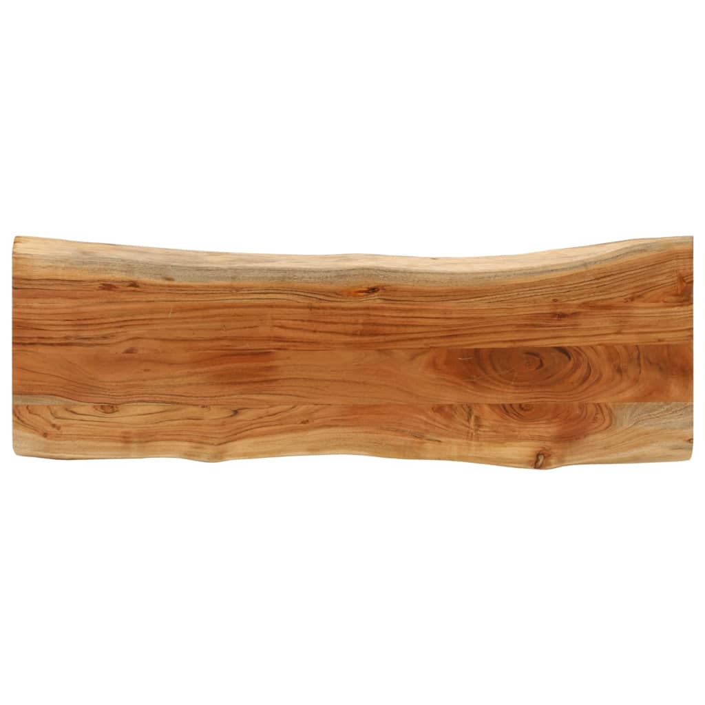 Tischplatte 40x40x2,5 cm Rechteckig Massivholz Akazie Baumkante