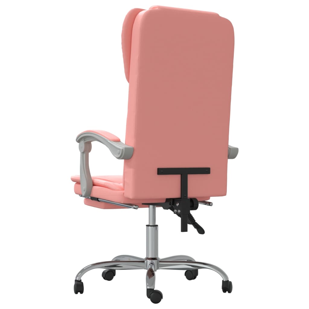 Bürostuhl mit Liegefunktion Schwarz Kunstleder