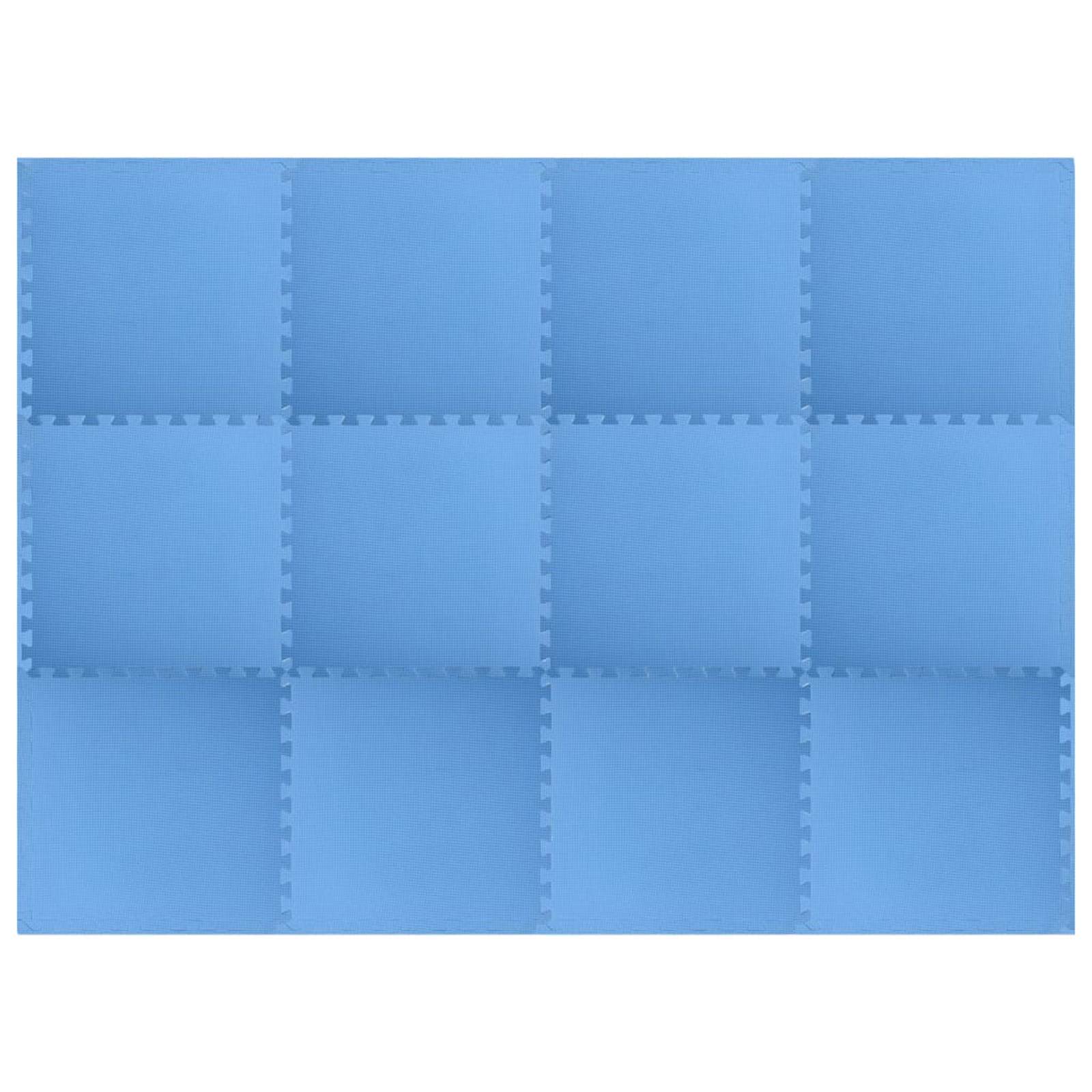Pool Bodenteppich 6 pcs Schwarz 2,16 ㎡ EVA-Schaum
