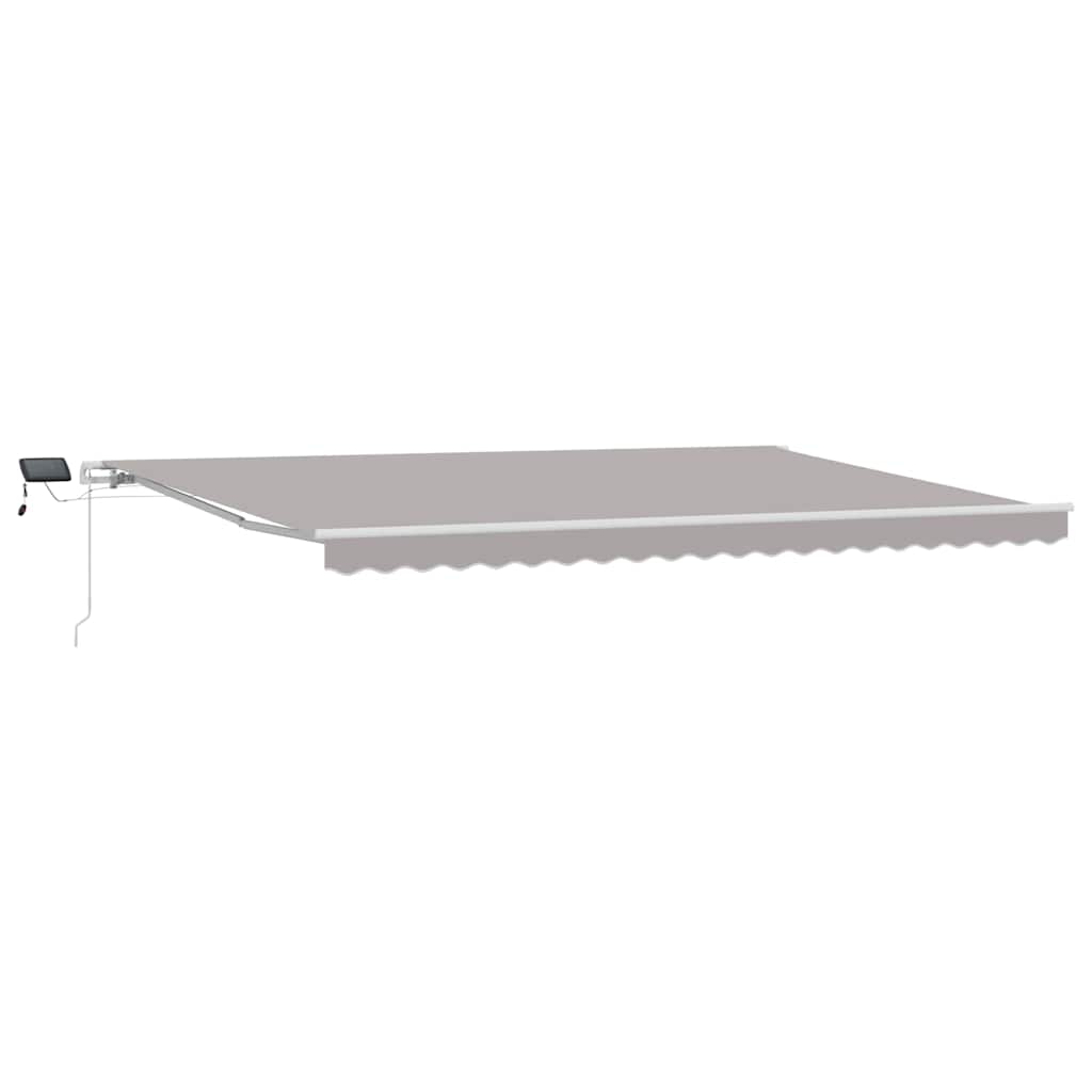 Markise Manuell Einziehbar mit LED 300x250 cm Blau und Weiß