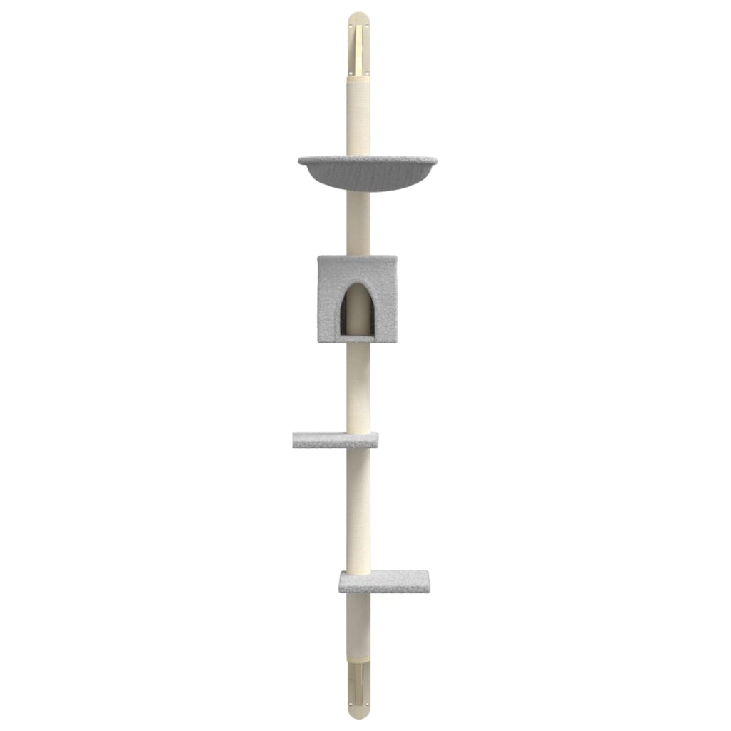 Kratzbaum mit Kratzsäule Wandmontage Creme 187 cm