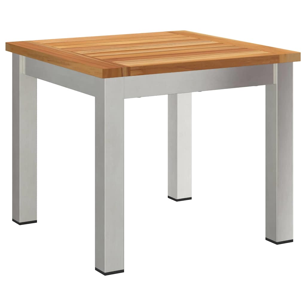 Liege 3 pcs Braun Massives Akazienholz und Edelstahl