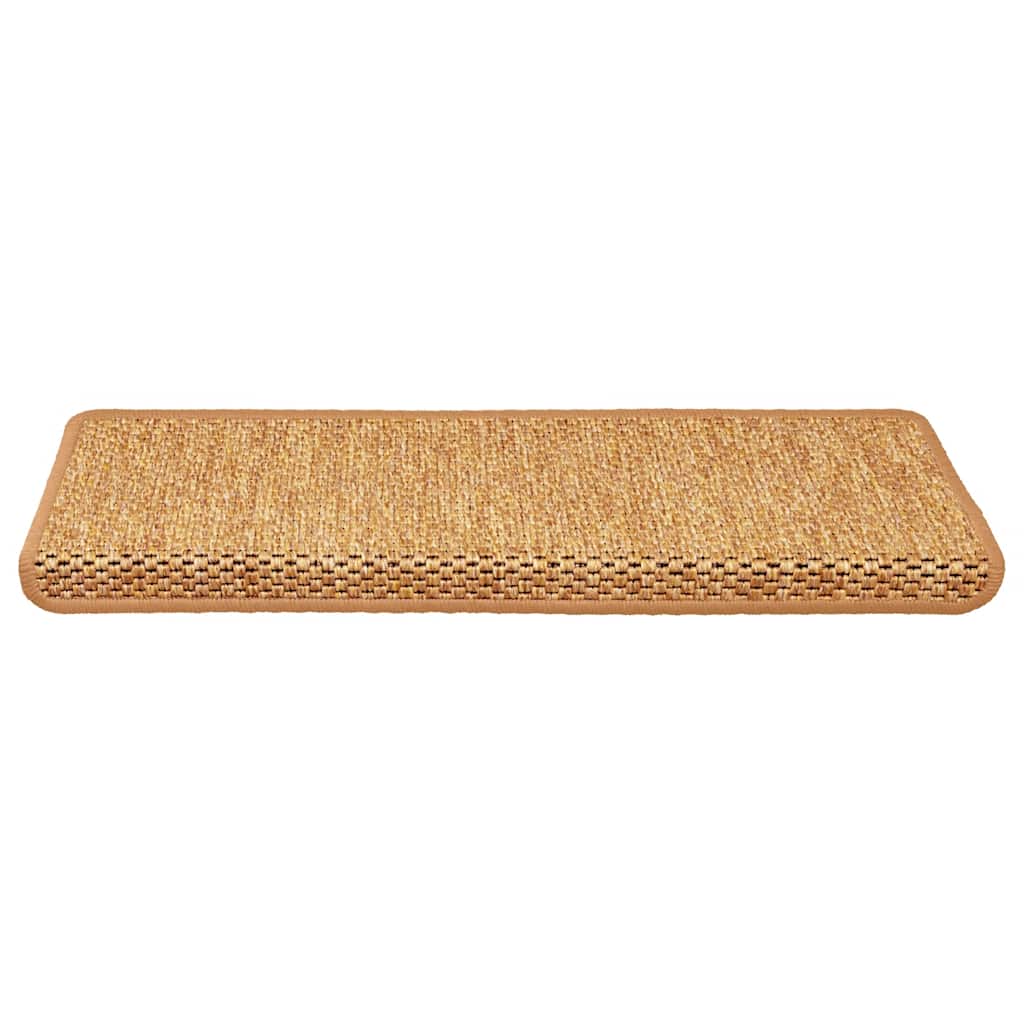 Treppenmatten Selbstklebend Sisal-Look 15 Stk. 65x21x4 Platina