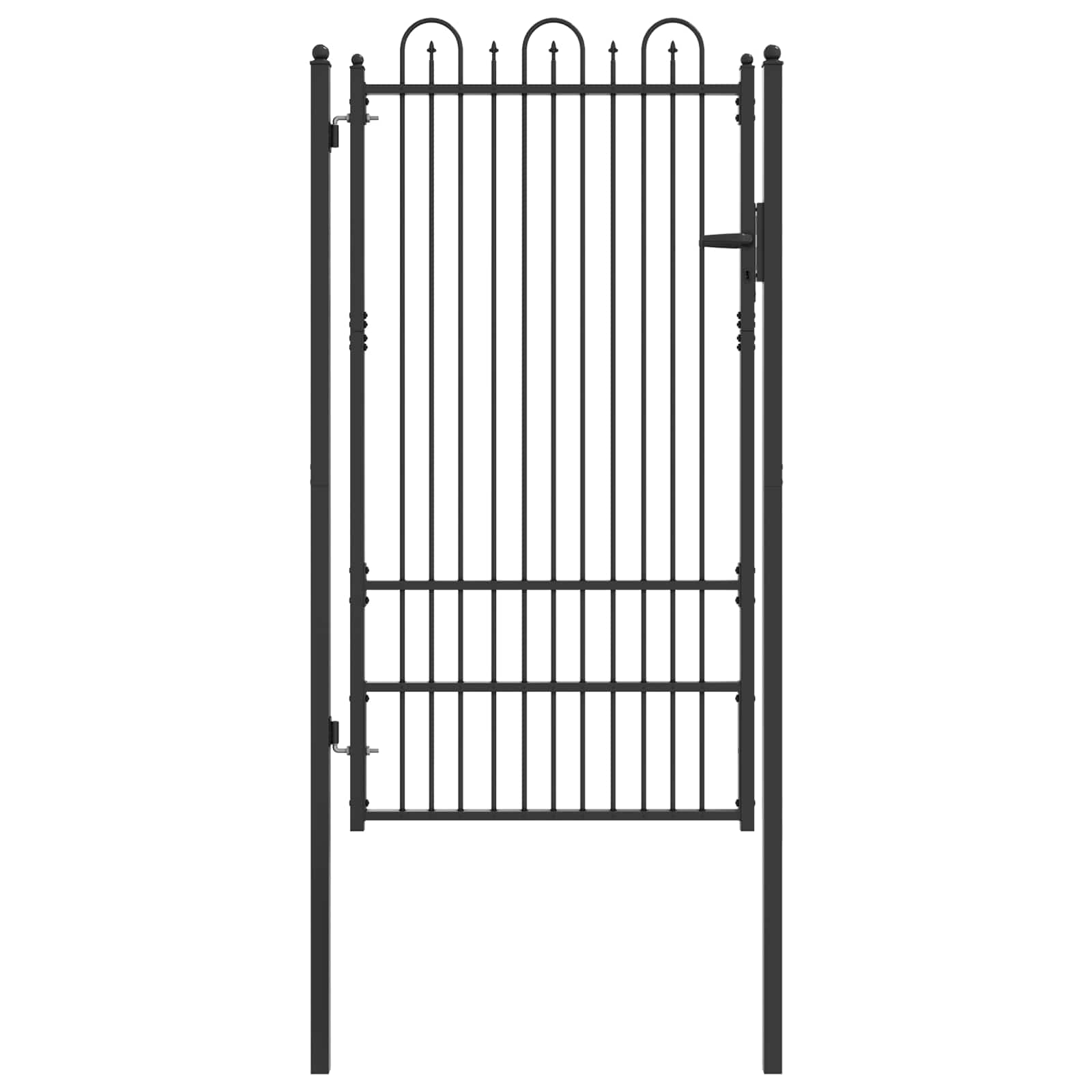 Zauntor HORST 100 x 75 cm Metall Schwarz Abschließbar