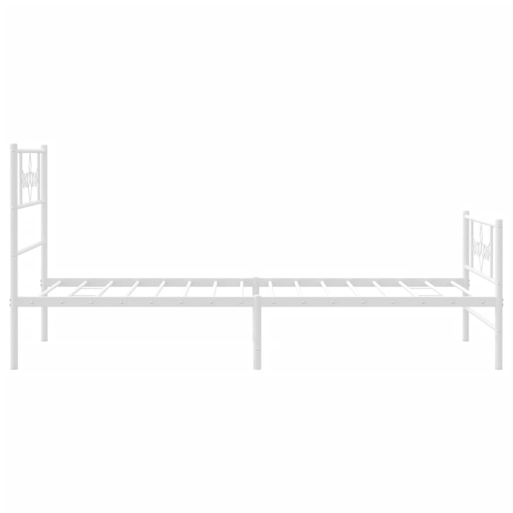Bettgestell mit Kopfteil Metall Schwarz 100x190 cm