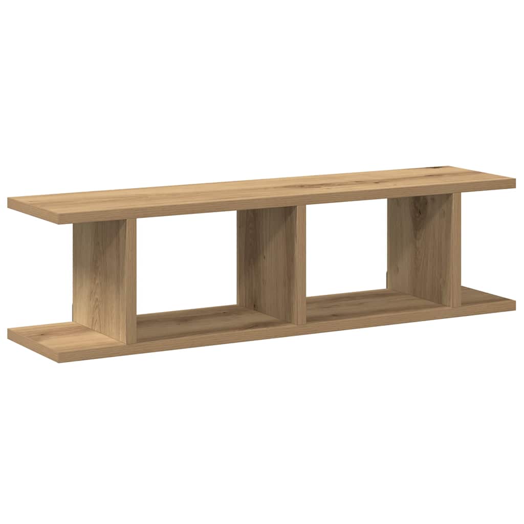 Wandregale 2 Stk. Weiß 75x18x20 cm Holzwerkstoff