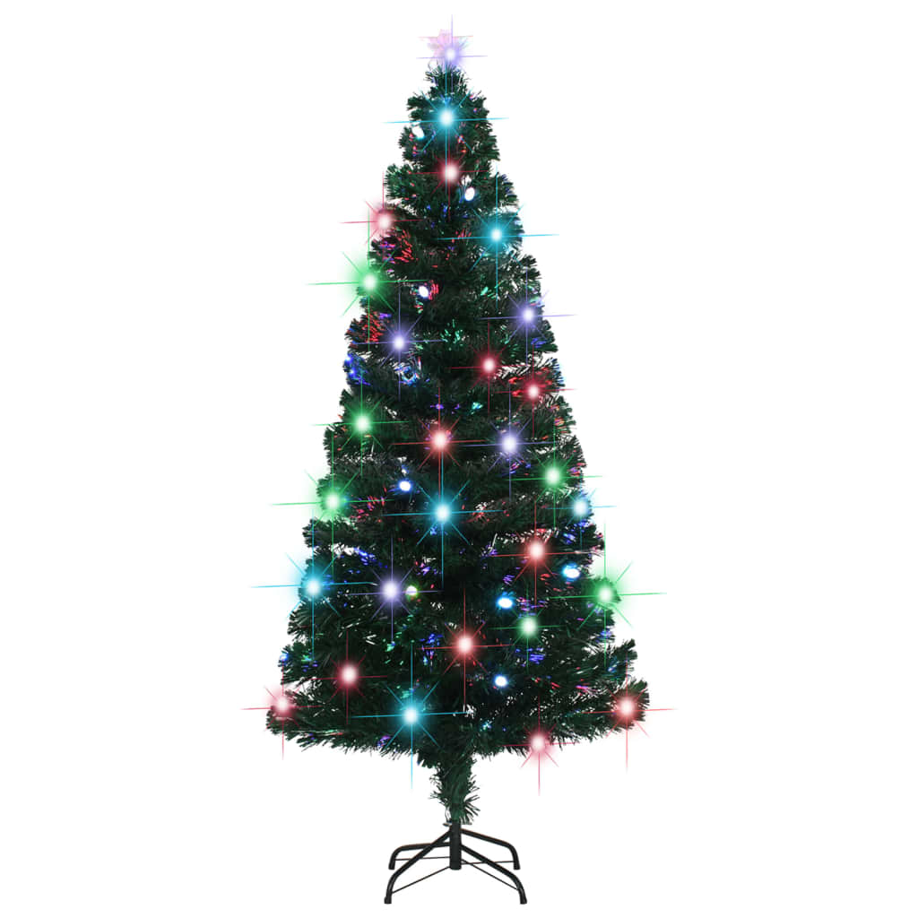 Vorbeleuchteter Weihnachtsbaum mit Ständer und LED 120 cm Glasfaser