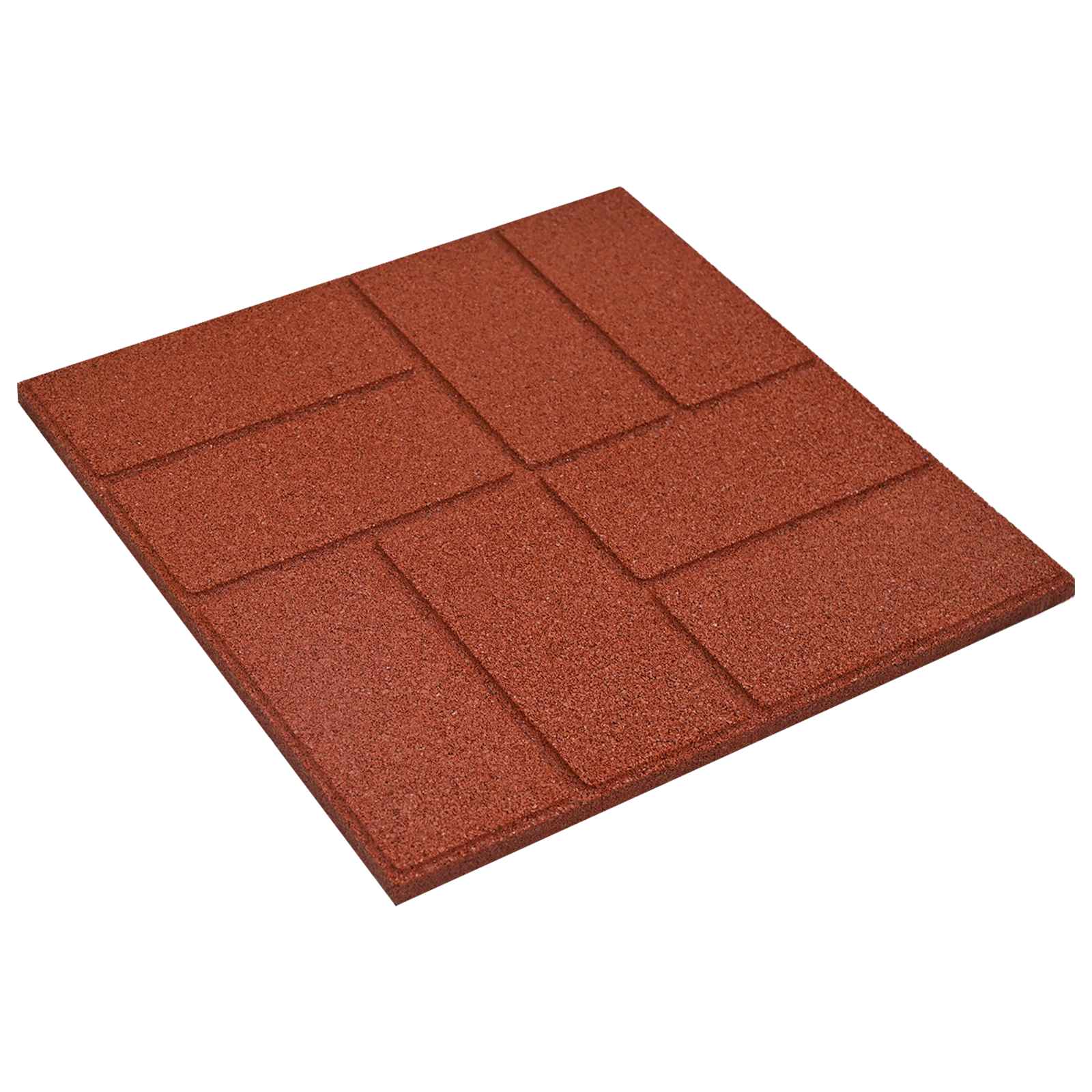 Gehwegstein 6 pcs Schwarz 40,5 x 40,5 x 2 cm Gummi