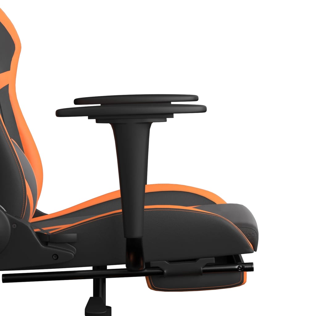 Gaming-Stuhl mit Massagefunktion Schwarz und Grün Kunstleder