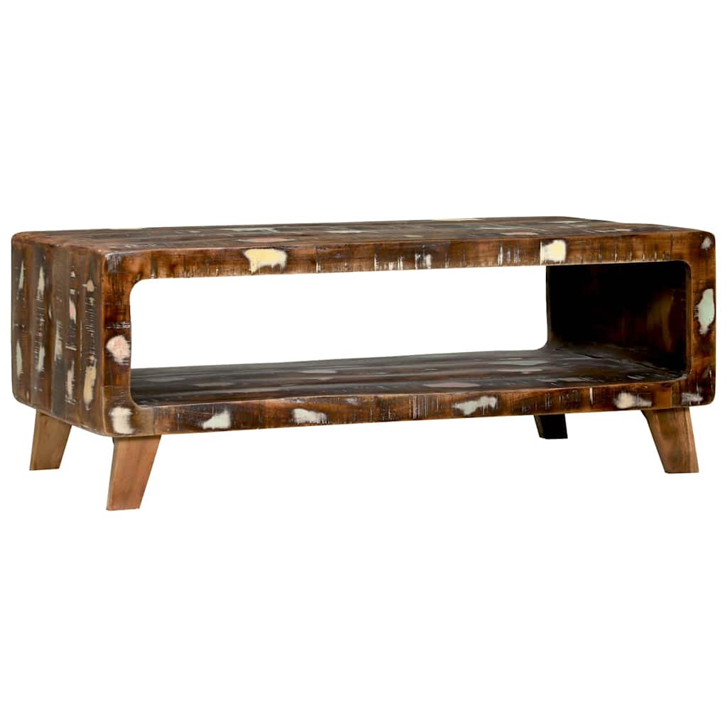 Couchtisch 90 x 50 x 35 cm Massives upgecyceltes Holz