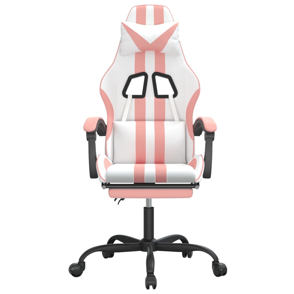 Gaming-Stuhl Drehbar Schwarz und Blau Kunstleder