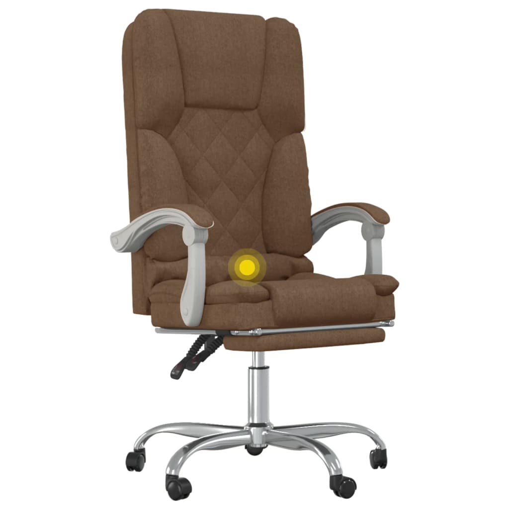 Bürostuhl mit Massagefunktion Taupe Stoff