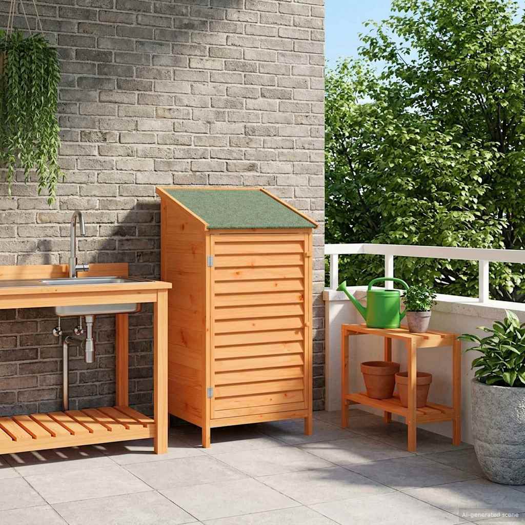 Gartenschuppen Natur 59 x 56 x 113,5 cm Massivholz aus Fichte