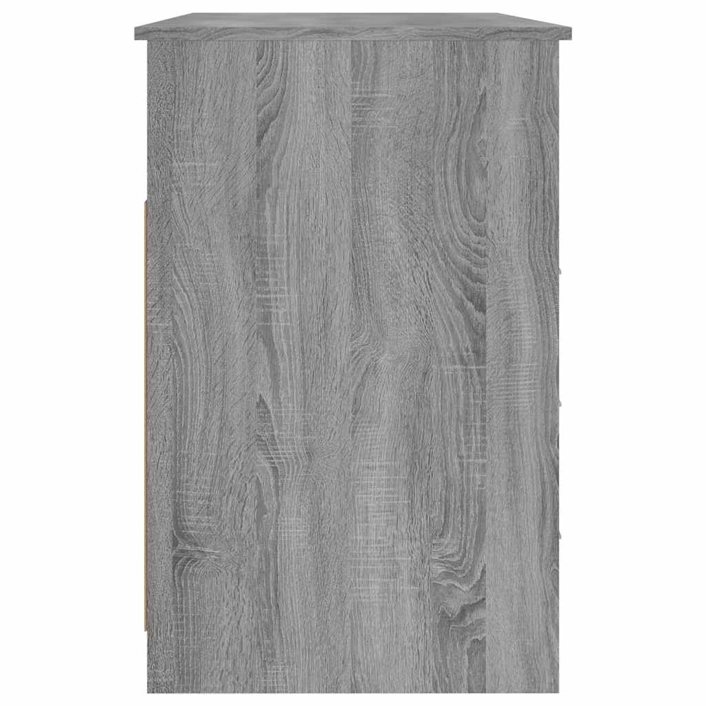 Schreibtisch mit Schubladen Weiß 102x50x76 cm Holzwerkstoff