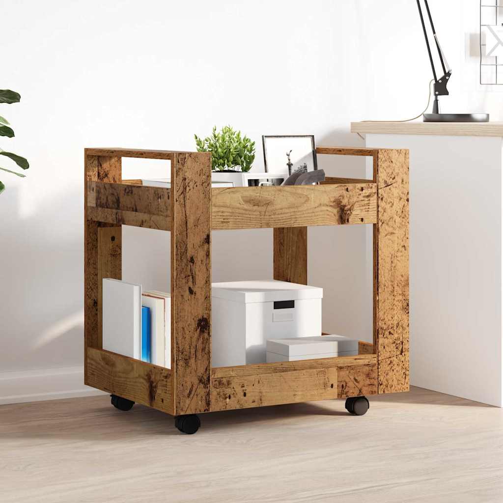 Bürowagen Weiß 60x45x60 cm Holzwerkstoff