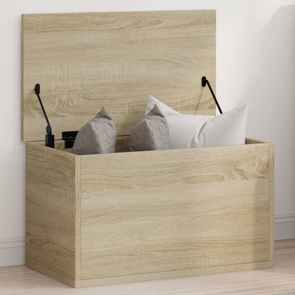 Aufbewahrungstruhe Weiß 84x42x46 cm Holzwerkstoff