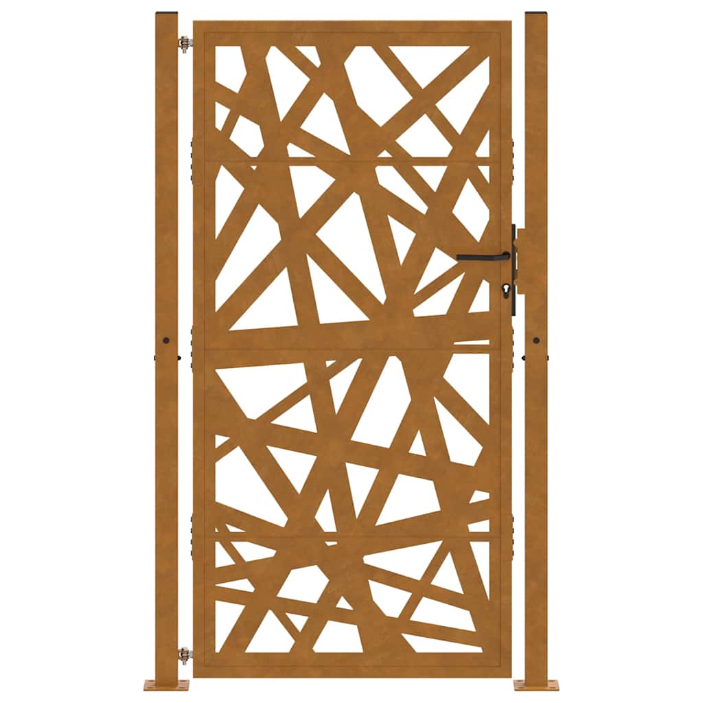 Gartentor Schwarz 100x100 cm Stahl Lichtdesign