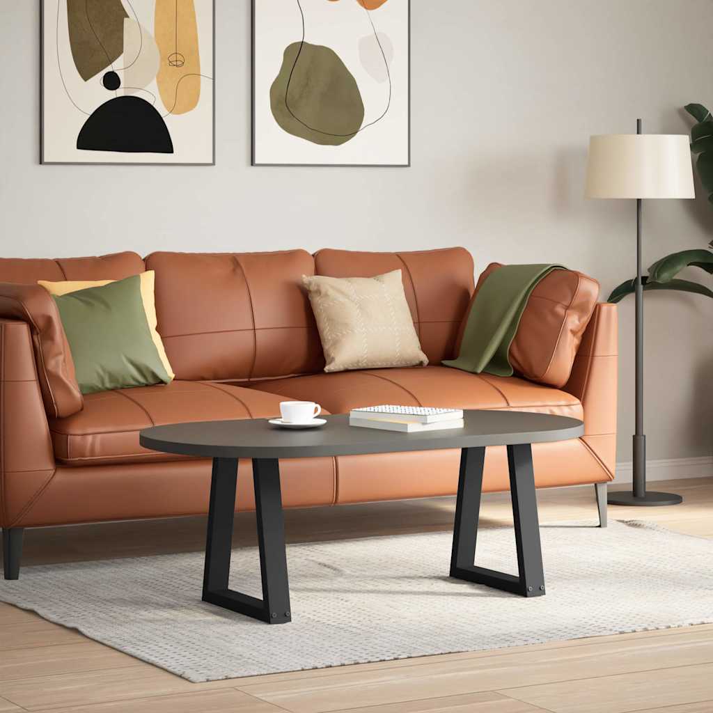 Couchtischbeine V-Form 2 Stück Schwarz 30x(30-31,3) cm Stahl
