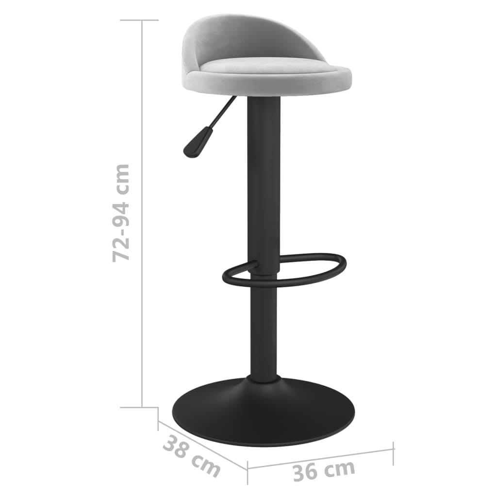 Barhocker Dunkelgrün Samt