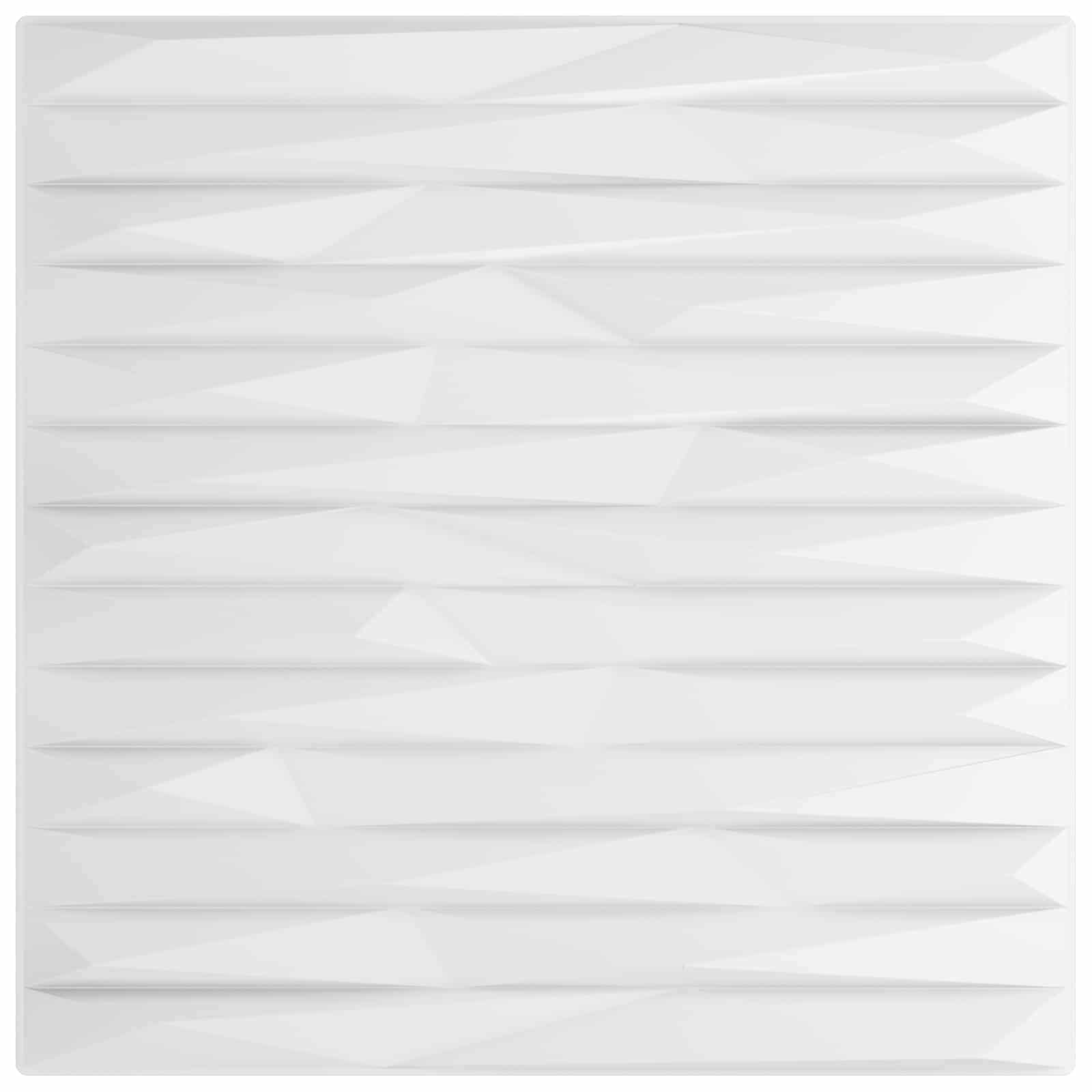 Wandpaneele 12 pcs Diamant Weiß 50 x 50 cm XPS Schaum