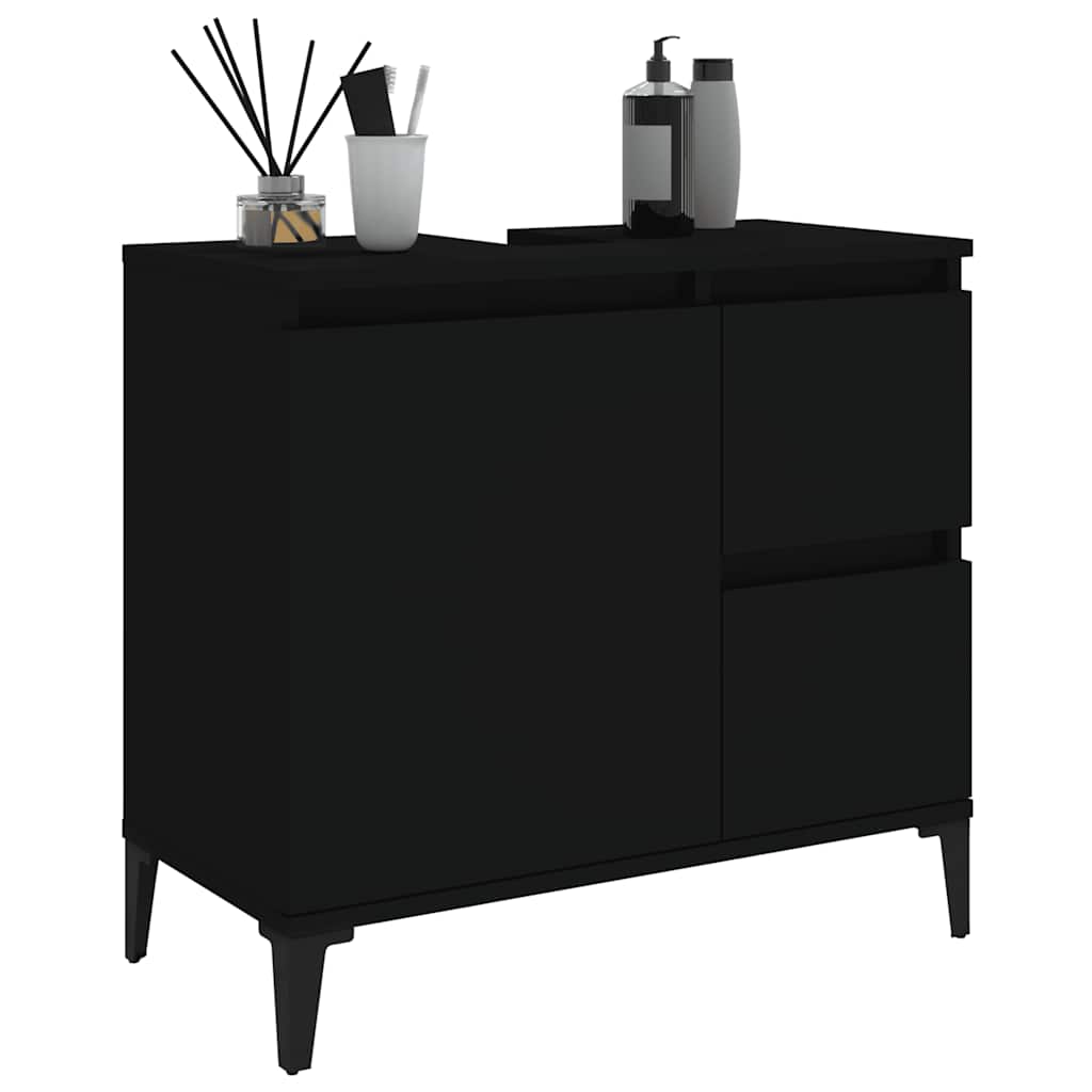 Badschrank Weiß 65x33x60 cm Holzwerkstoff