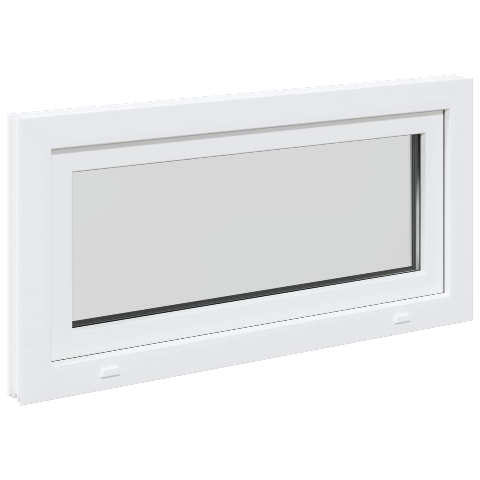 Kellerfenster RISOR 50 x 50 cm PVC und Glas Weiß