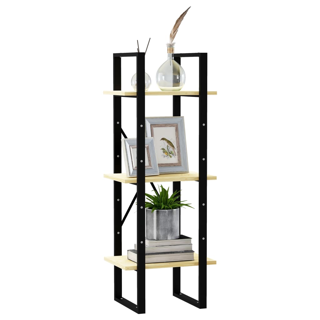 Bücherregal 3 Fächer Weiß 40x30x105 cm Holzwerkstoff