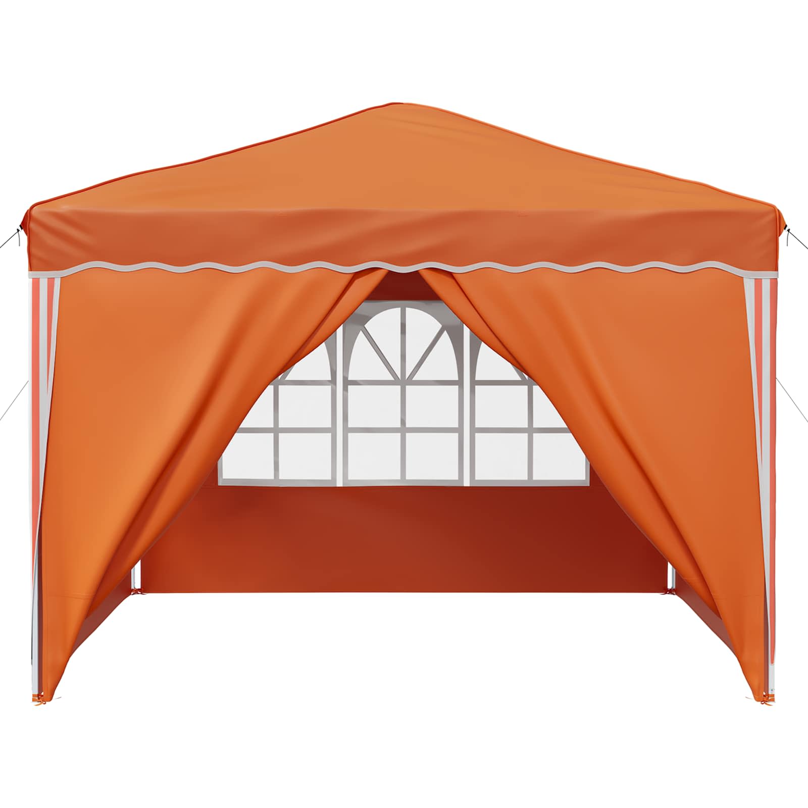 Pop-up Partyzelt 288 x 288 x 245 cm Creme Oxford-Stoff