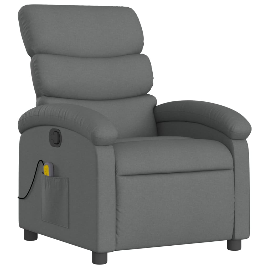 Massage-Relaxsessel, hellgrauer Stoff