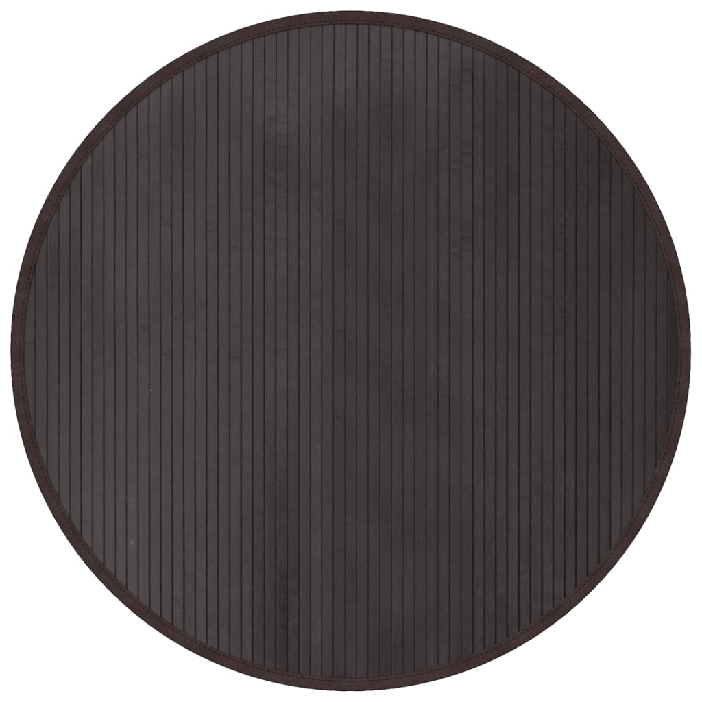Teppich Rund Schwarz 60 cm Bambus