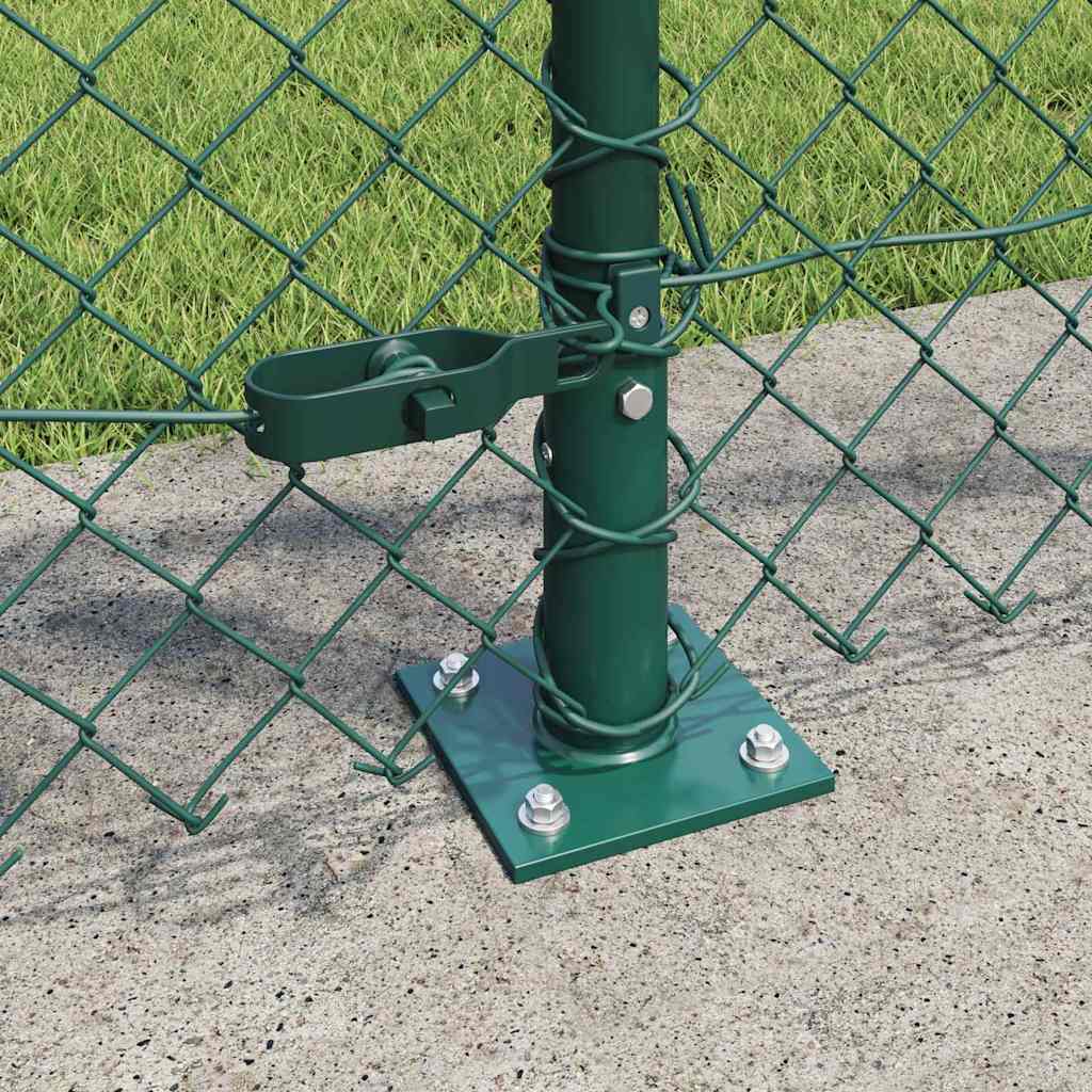 Outdoor Kettenglied-Zaun Erdfixierung 10 x 0,4 m Grün Netz