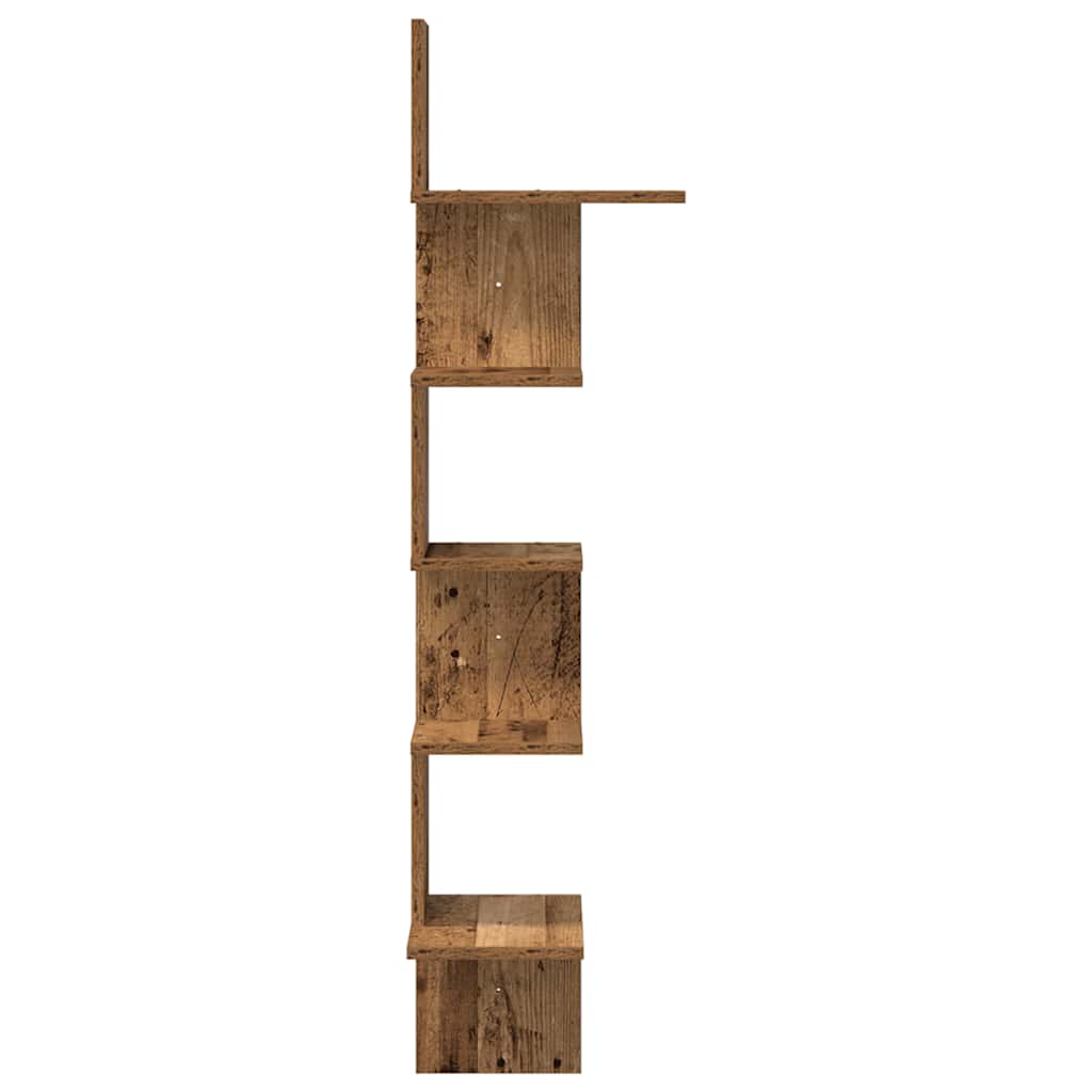 Wand-Eckregal Weiß 20x20x127,5 cm Holzwerkstoff