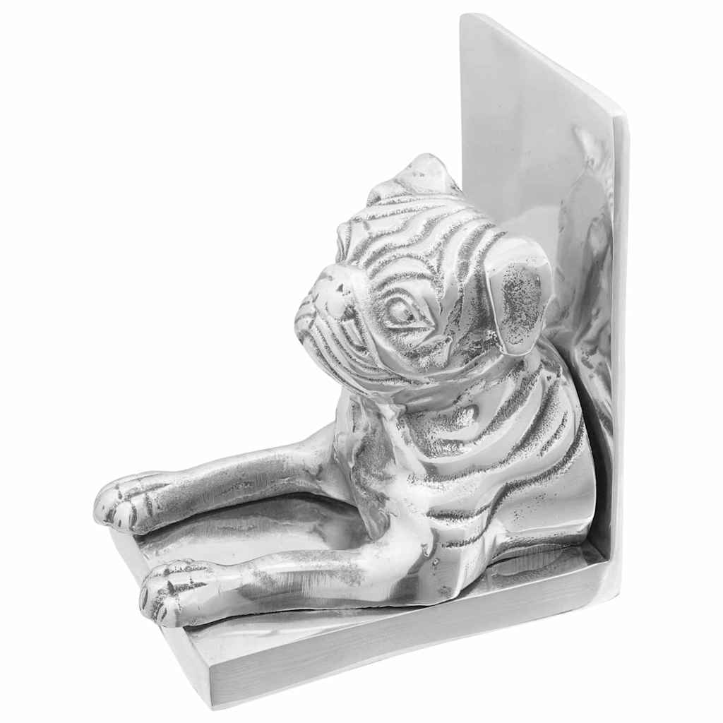 Buchstützen 2 pcs Silber 12 x 9 x 19 cm Aluminium