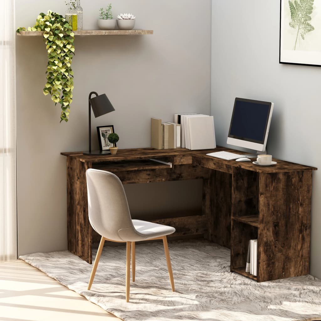 Eckschreibtisch in L-Form Weiß 120x140x75 cm Holzwerkstoff