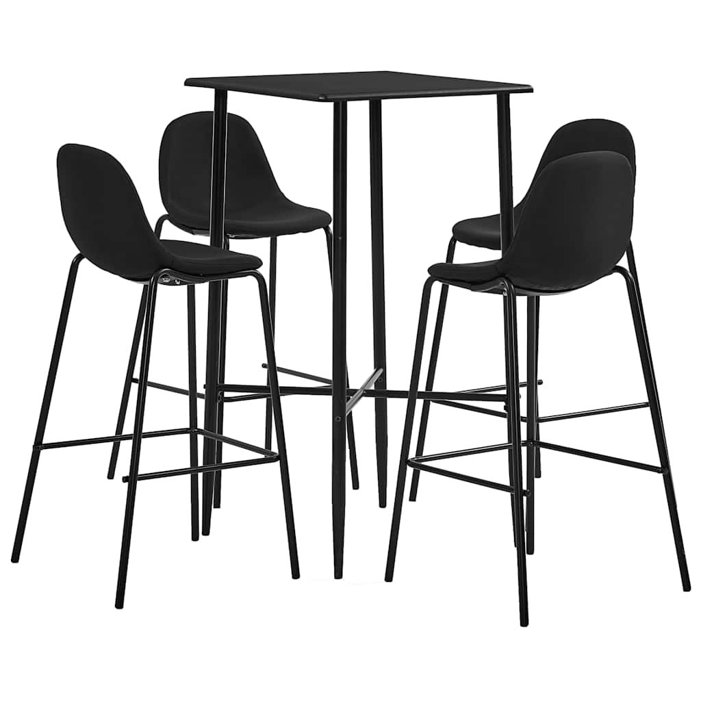 3-tlg. Bar-Set Stoff Dunkelgrau