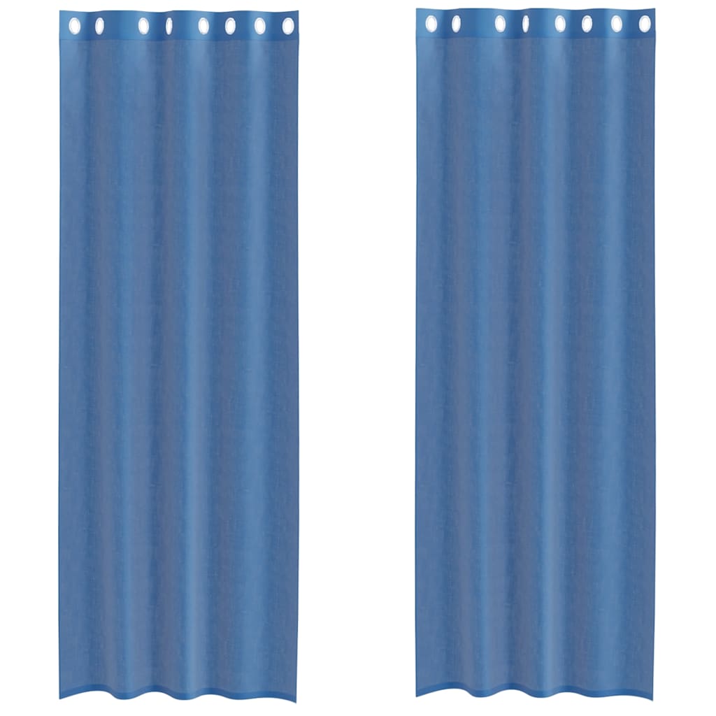 Voile Vorhänge mit Ösen 2 Stk. Apfelgrün 140x140 cm