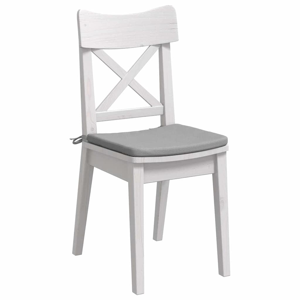 Sitzkissen 4 pcs Hellgrau 40 x 40 x 3 cm Stoff
