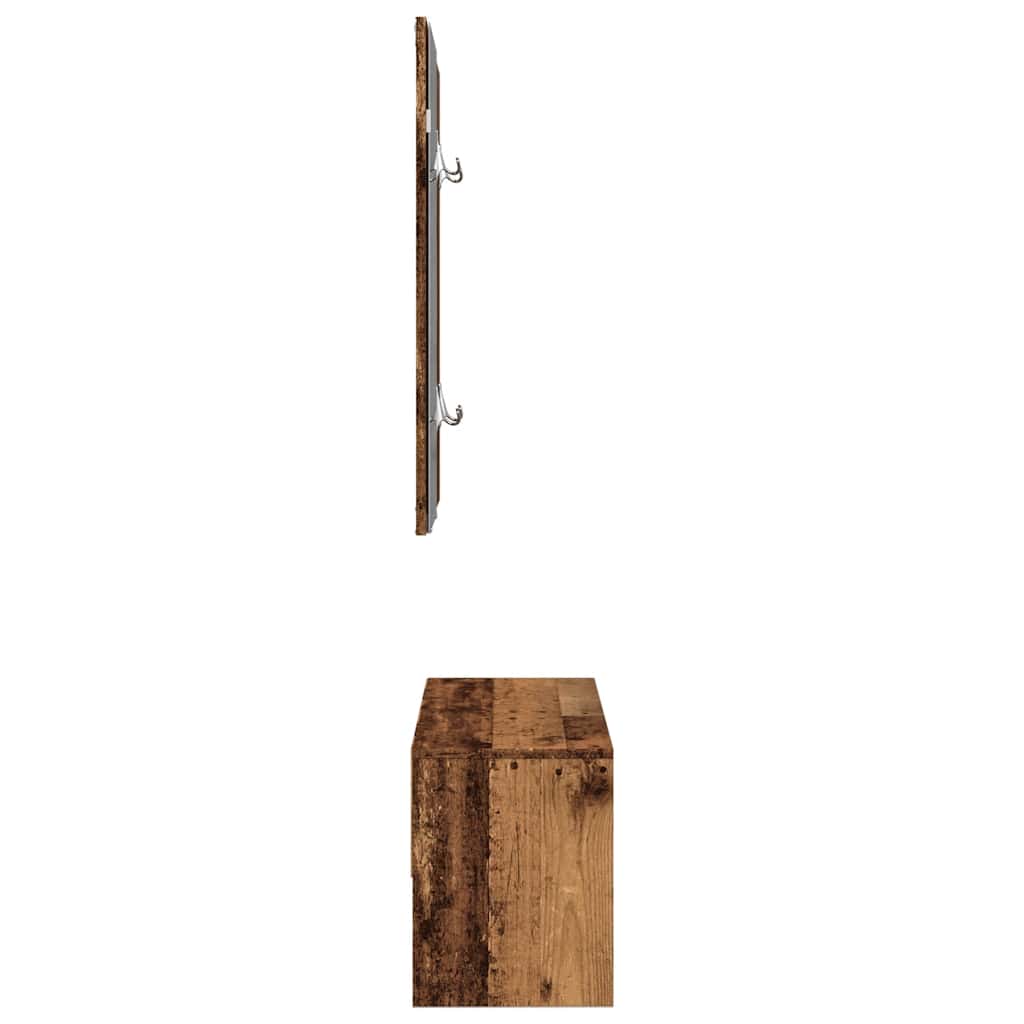Garderoben-Set Weiß Holzwerkstoff