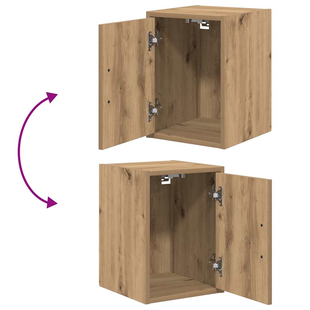 Garagenschränke 2 Stk. Schwarz Holzwerkstoff
