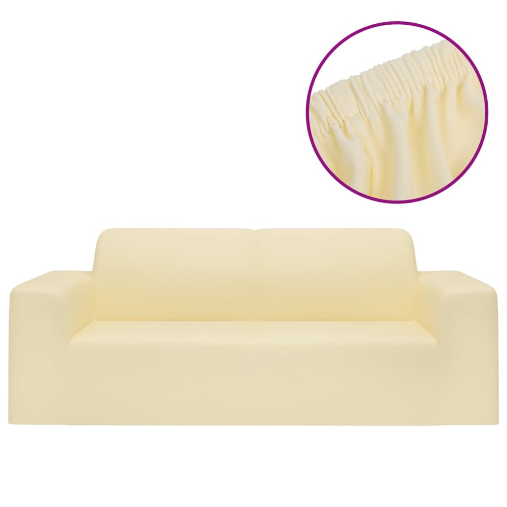 Stretch-Sofahusse Schwarz Polyester-Jersey