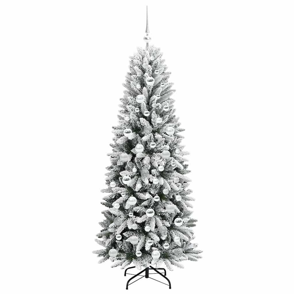 Künstlicher Weihnachtsbaum mit 150 LEDs mit Ständer Weiß 120 cm
