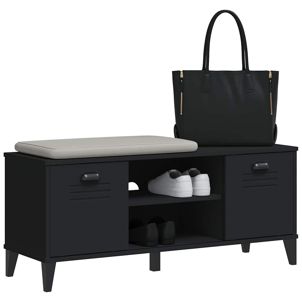 Schuhbank VIKEN Weiß 106x35x45 cm Holzwerkstoff