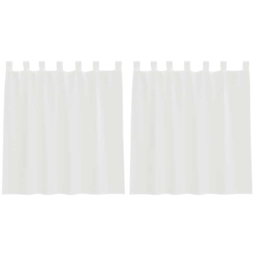 Voile Vorhänge mit Ösen 2 Stk. Apfelgrün 140x140 cm