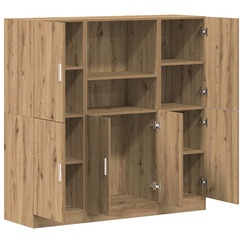3-tlg. Küchenschrank-Set Weiß Holzwerkstoff