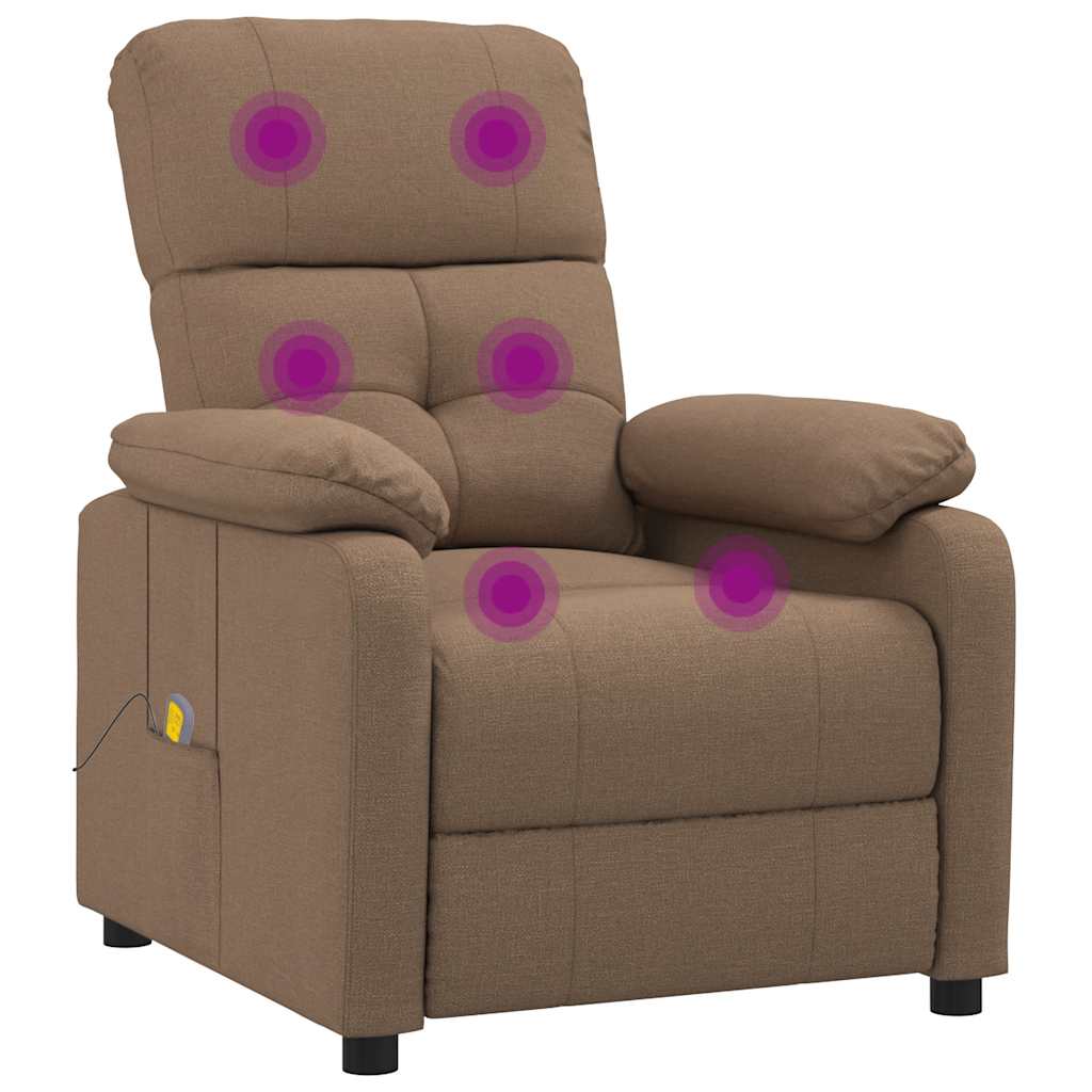 Massagesessel Hellgrau Stoff